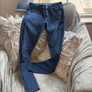 AE dark skinny jeans